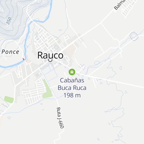 Map of Cabañas Buca Ruca