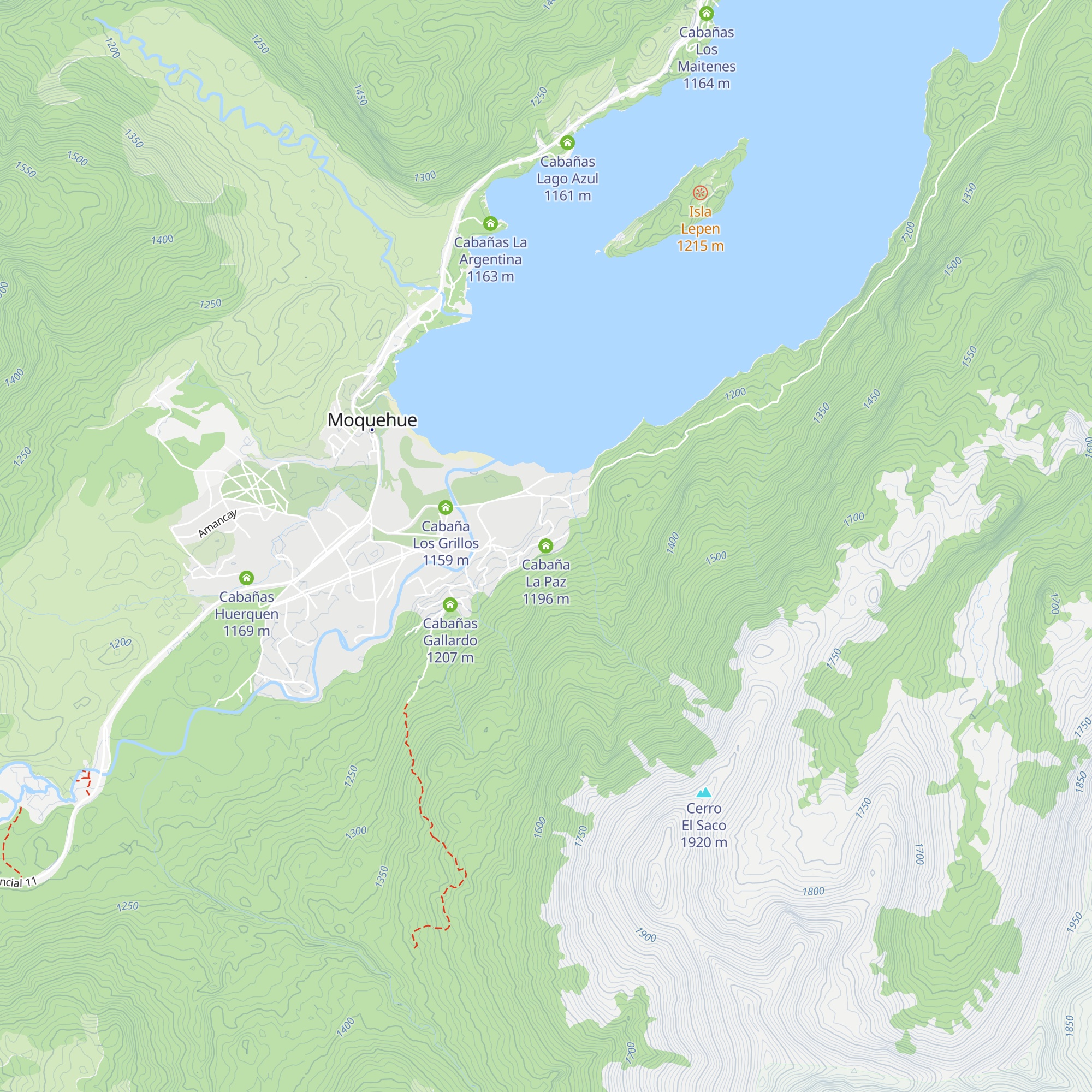 Cabaña La Paz map