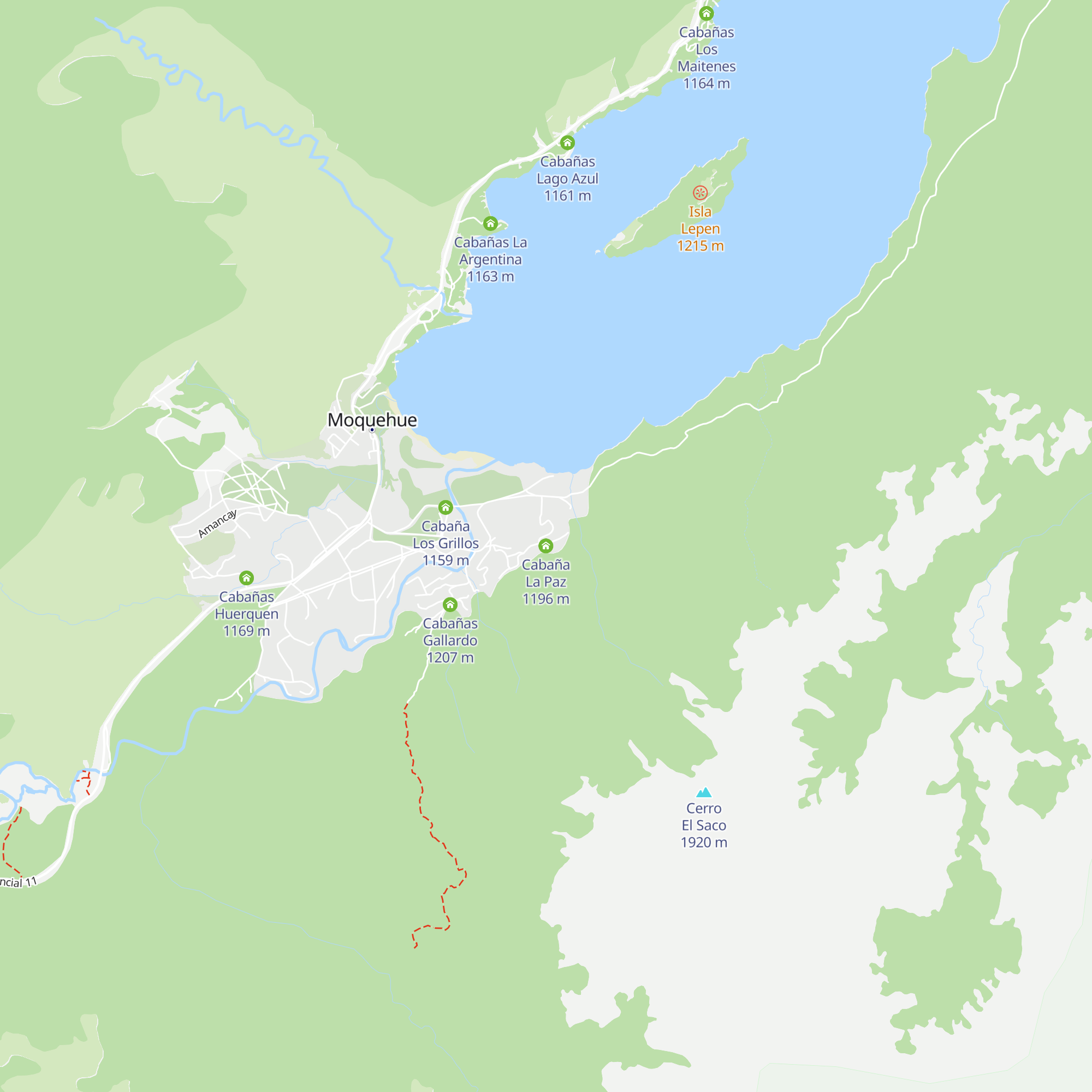 Cabaña La Paz map