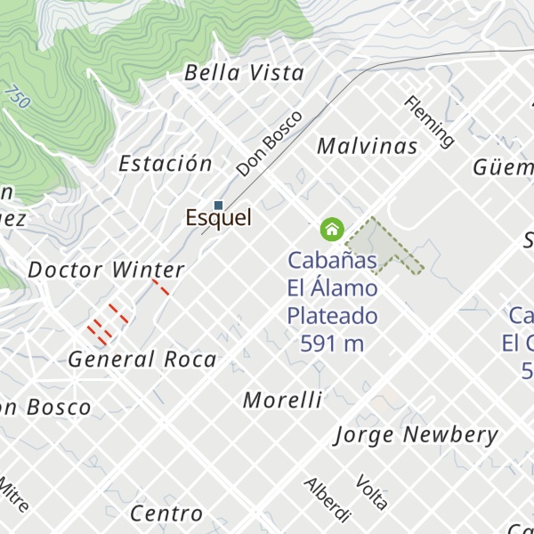 Map of Cabañas Aladino
