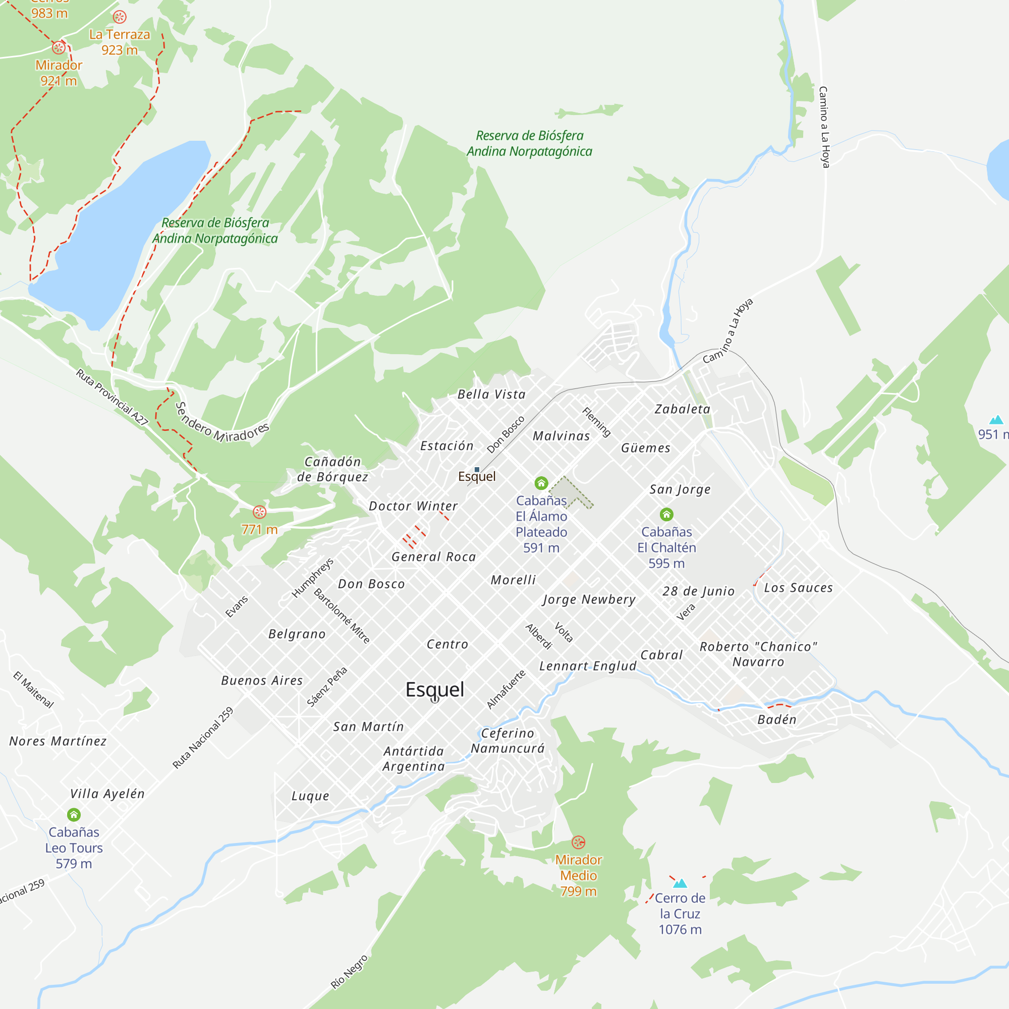 Cabañas Aladino map