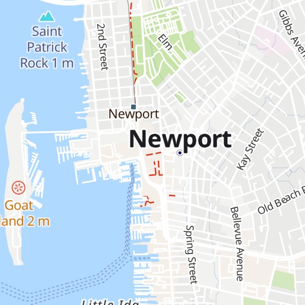 Map of Newport Visitor Center
