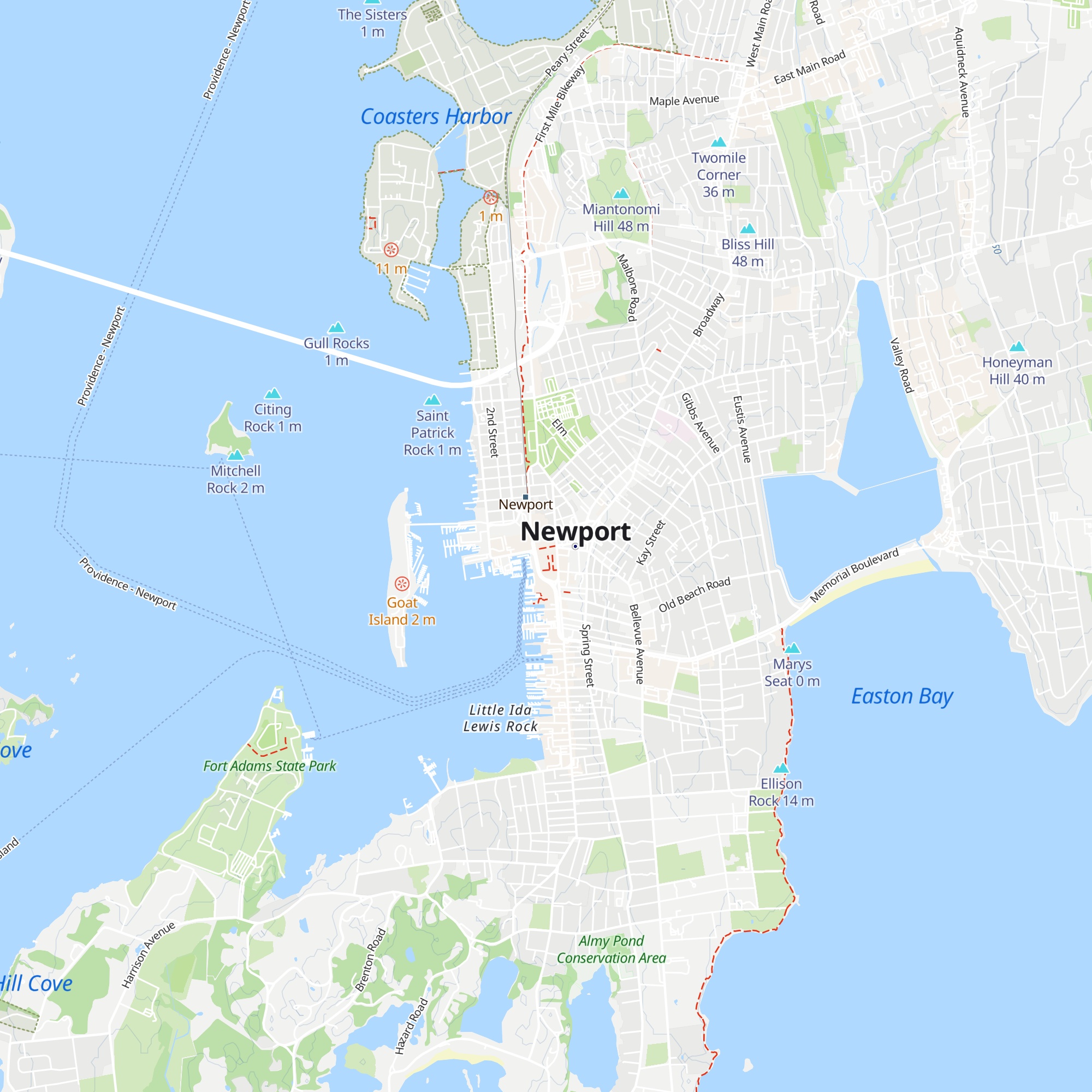 Newport Visitor Center map