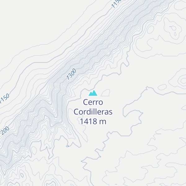 Map of Cerro Cordilleras