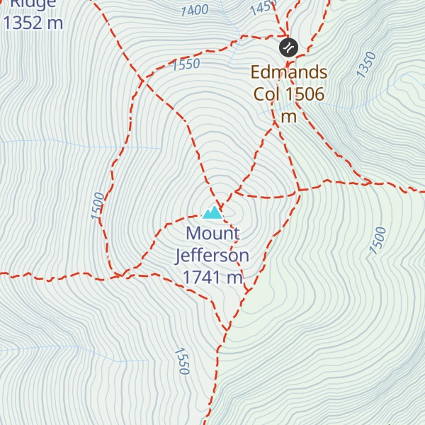 Map of Mount Jefferson