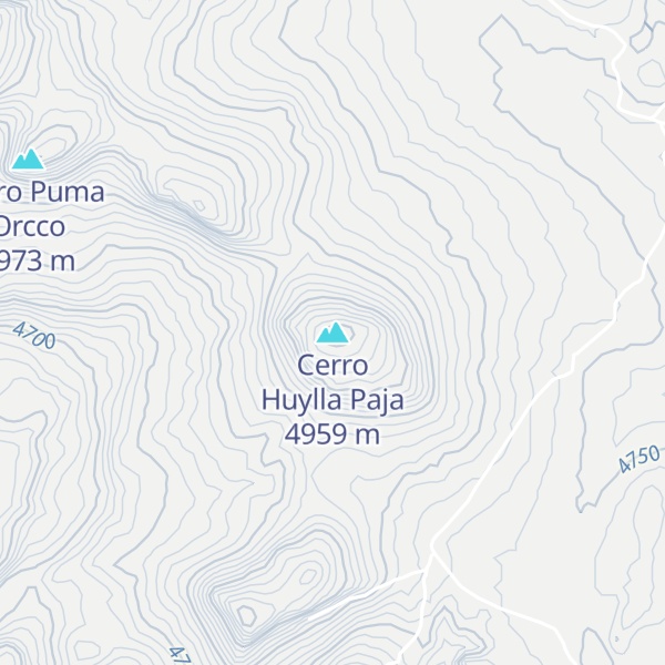 Map of Cerro Huylla Paja