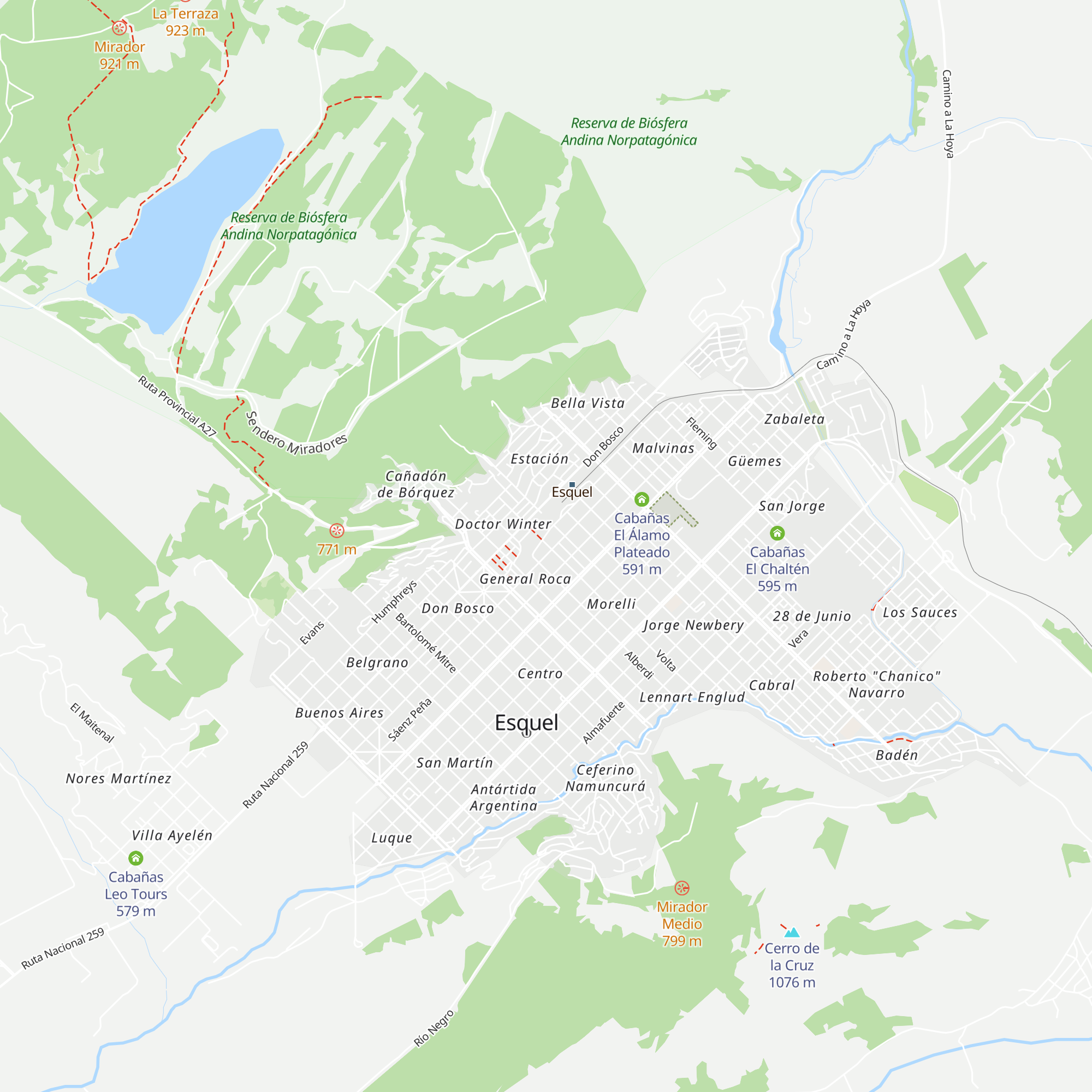 Cabañas Cerro La Zeta map