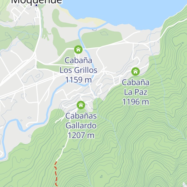 Map of Cabañas Parajes del Lejano Sur