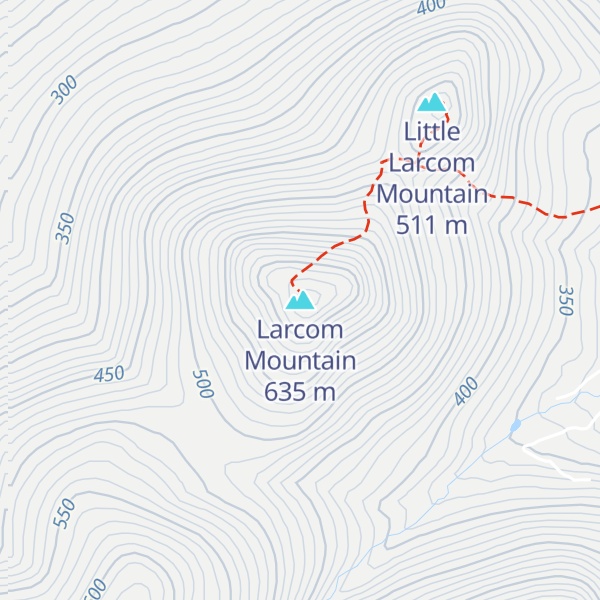 Map of Larcom Mountain