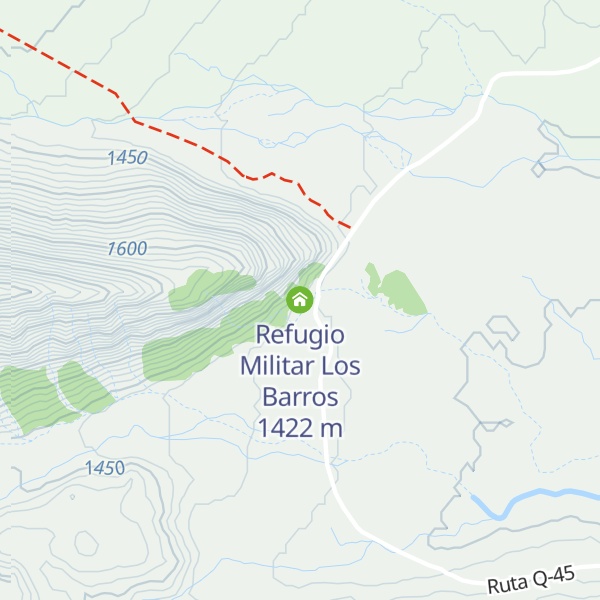 Map of Refugio Militar Los Barros