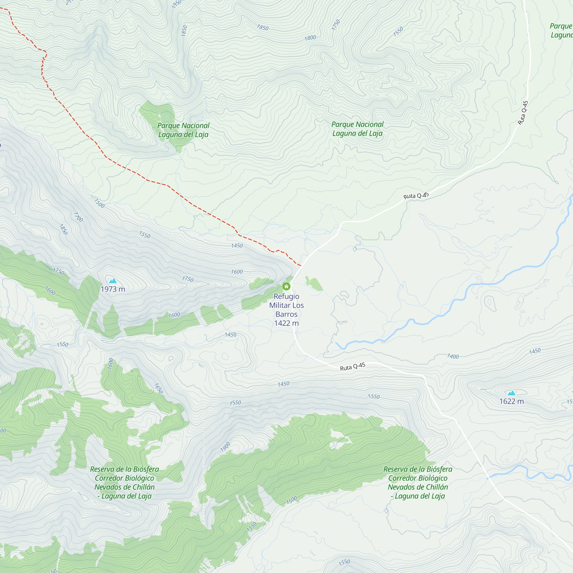 Refugio Militar Los Barros map