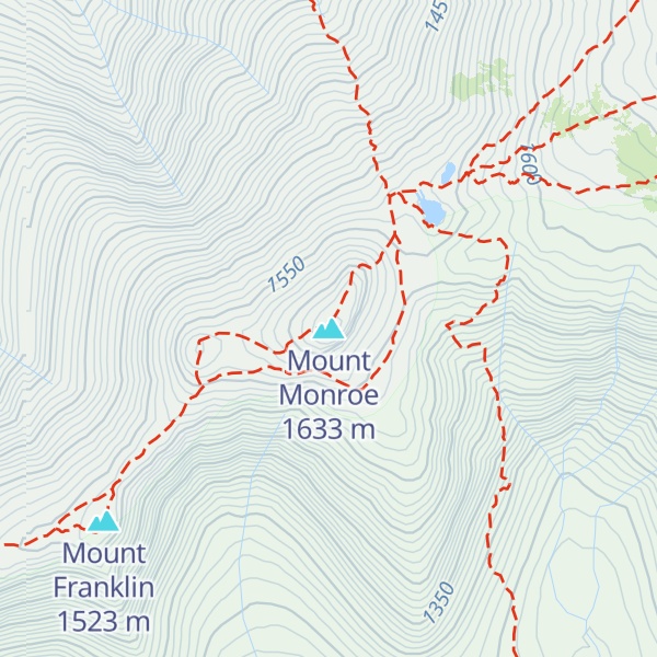 Map of Mount Monroe