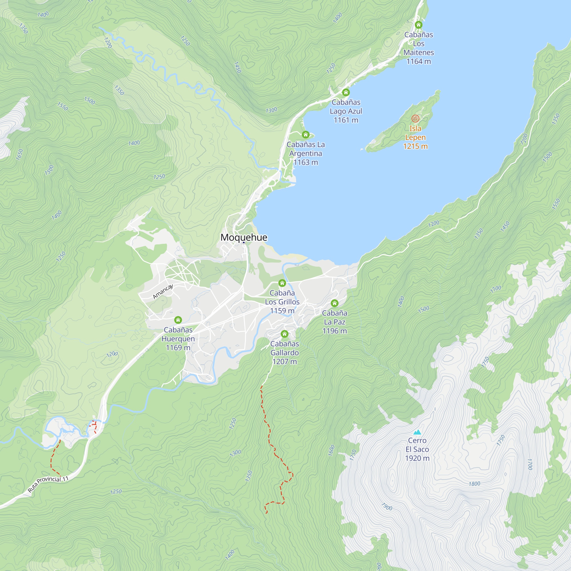Cabaña Cuncumen map