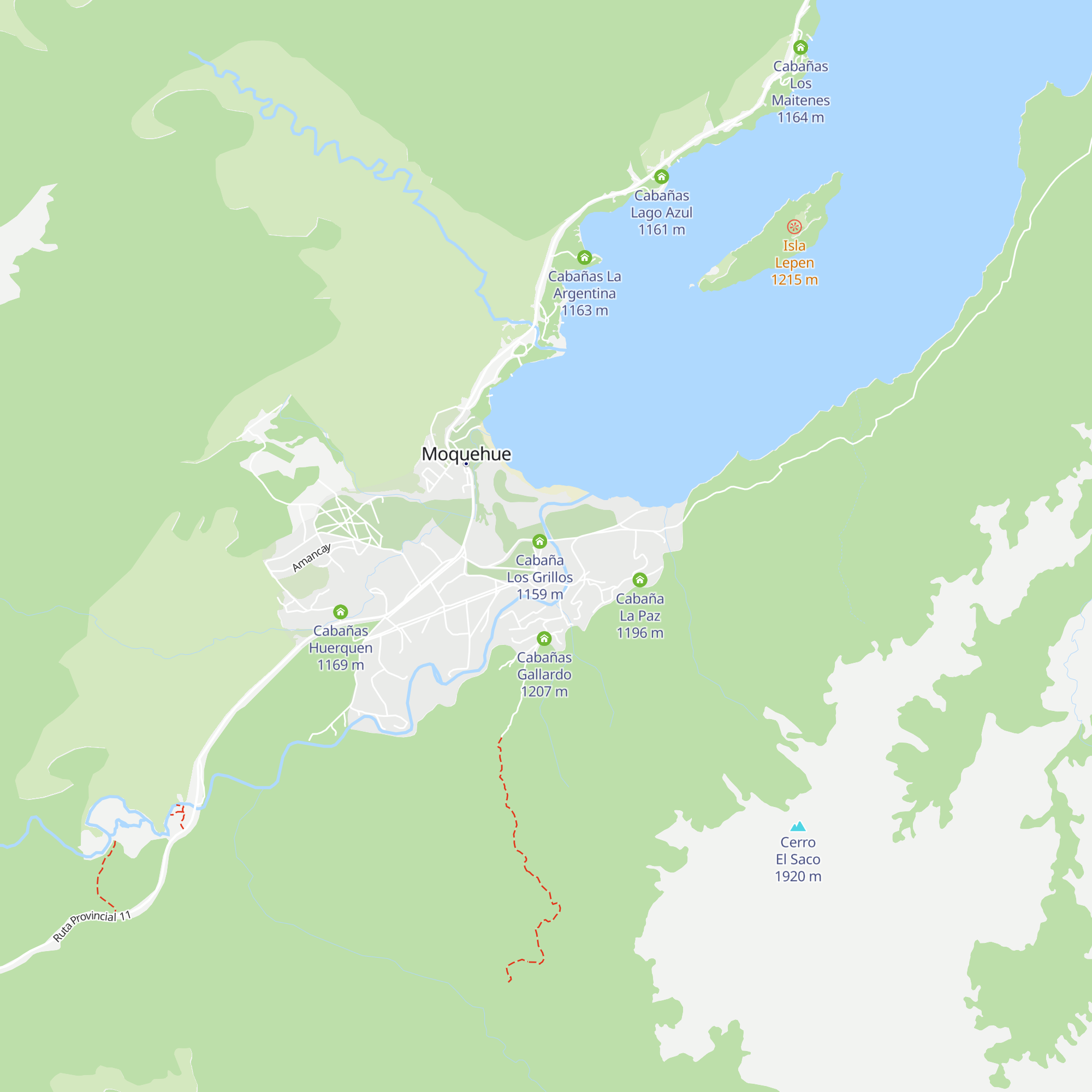 Cabaña Cuncumen map