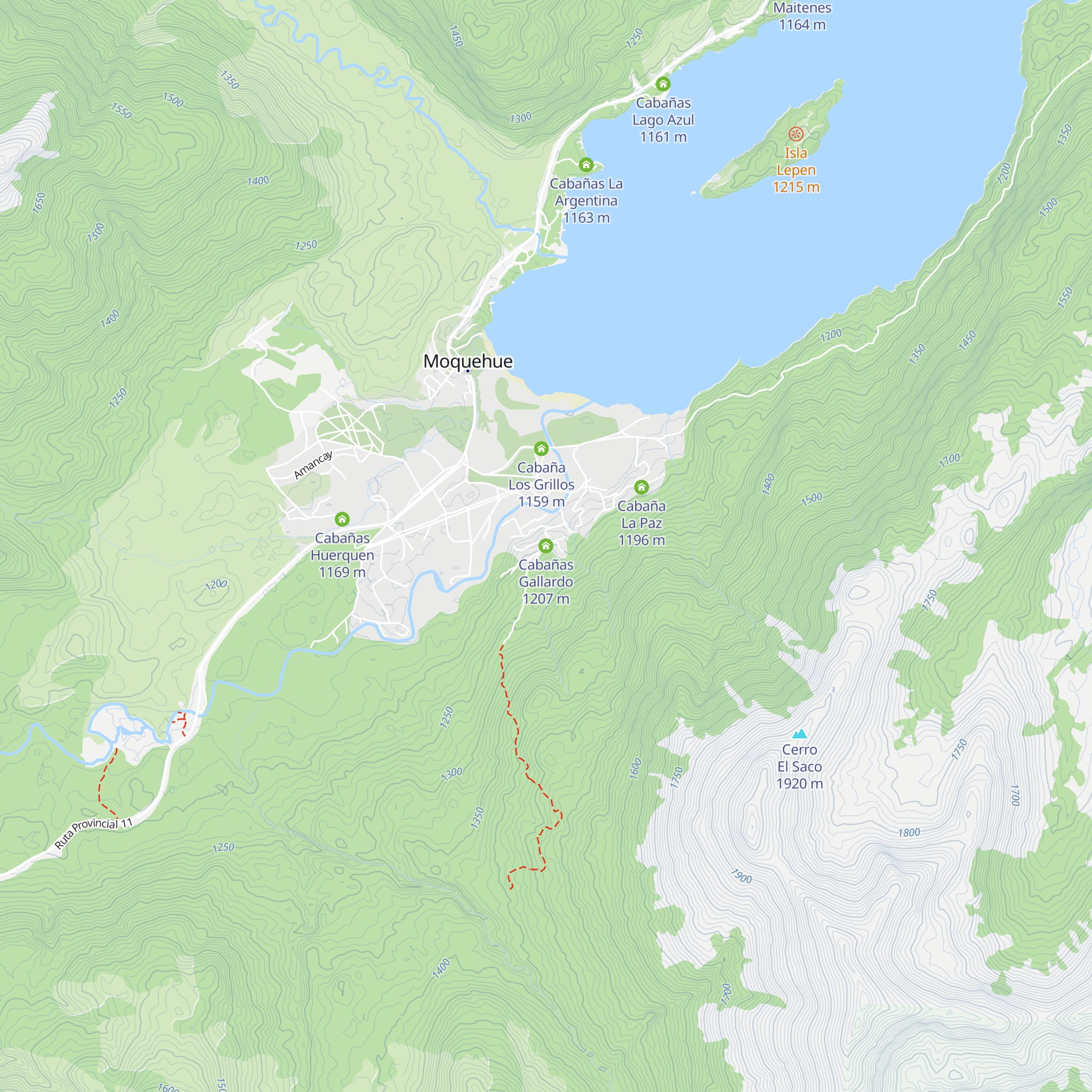 Cabañas Gallardo map