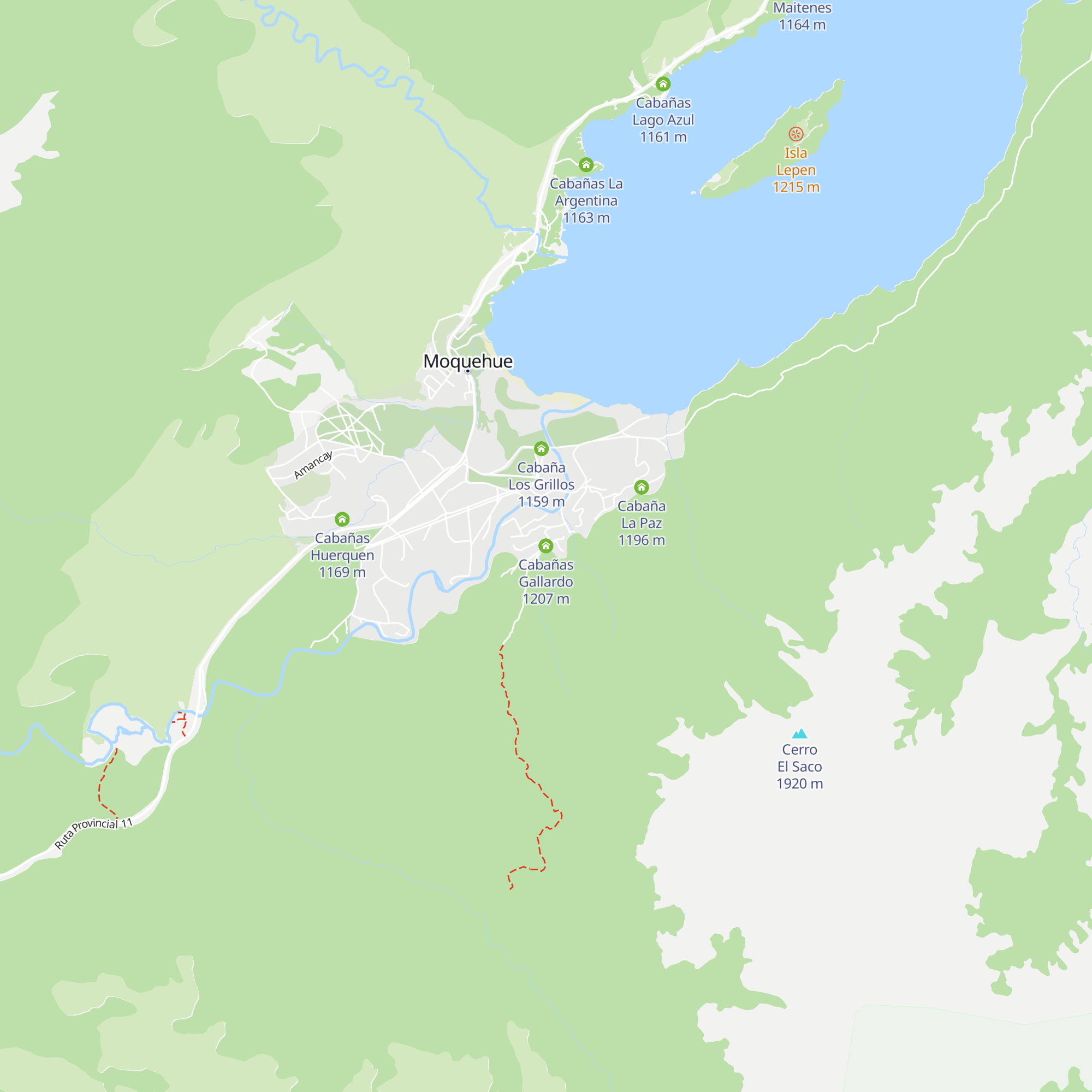 Cabañas Gallardo map