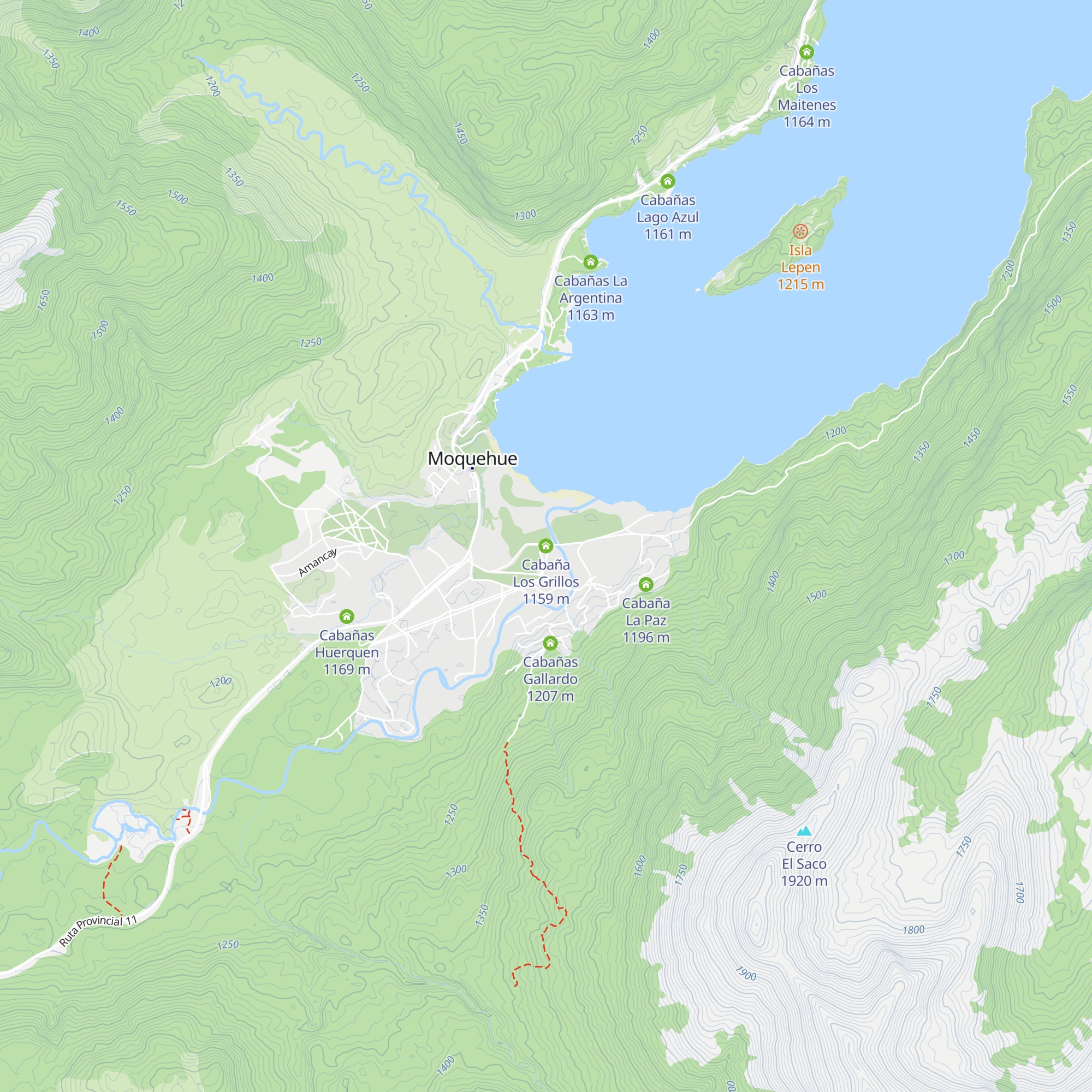 Cabaña Los Grillos map