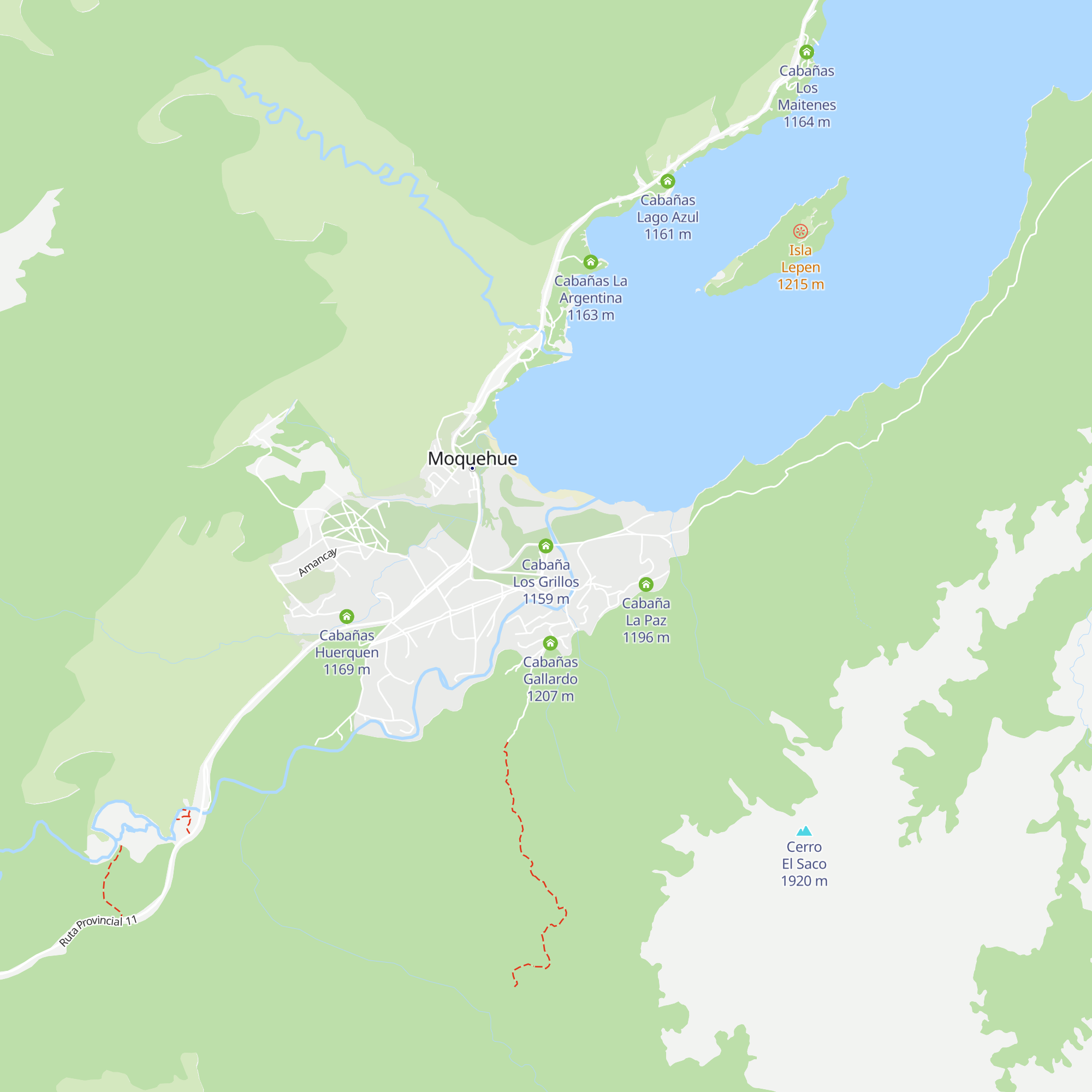 Cabaña Los Grillos map