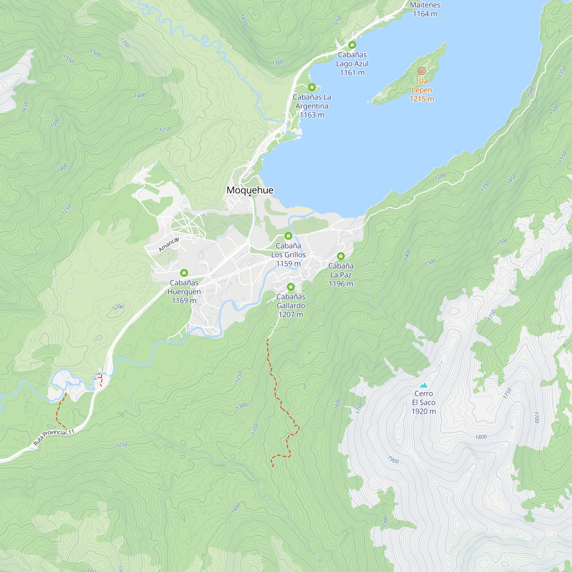 Cabañas Las Terrazas De Moquehue map