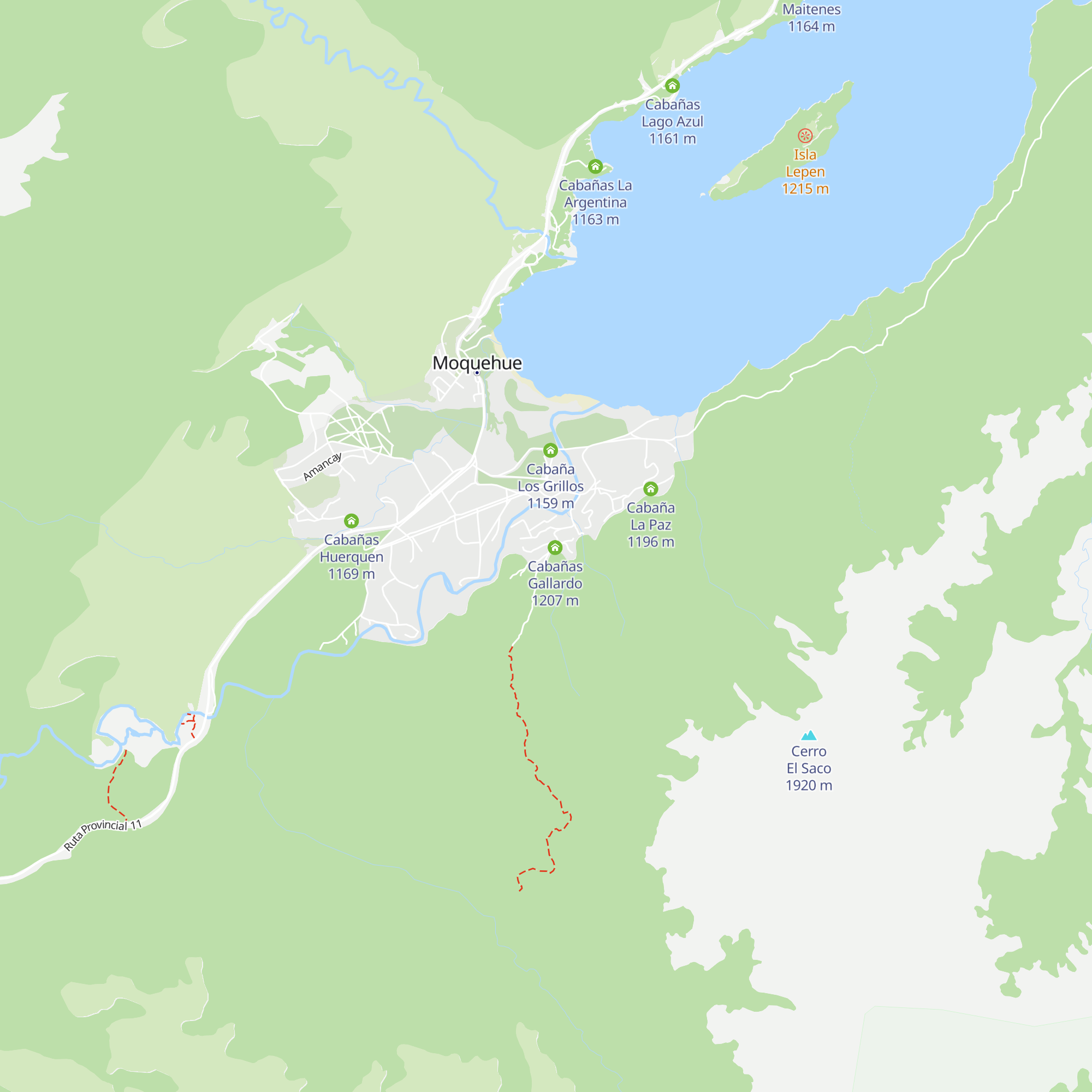 Cabañas Las Terrazas De Moquehue map