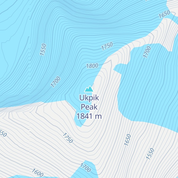 Map of Ukpik Peak