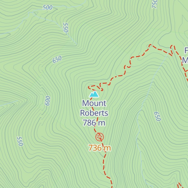 Map of Mount Roberts