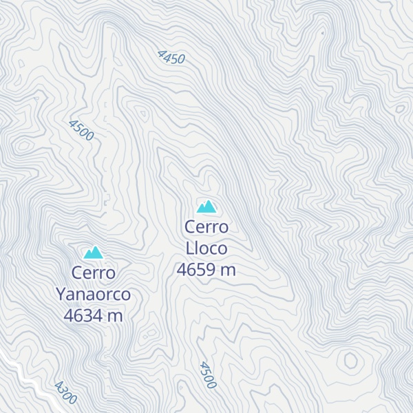 Map of Cerro Lloco