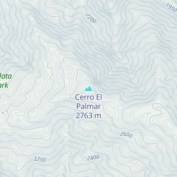 Map of Cerro El Palmar