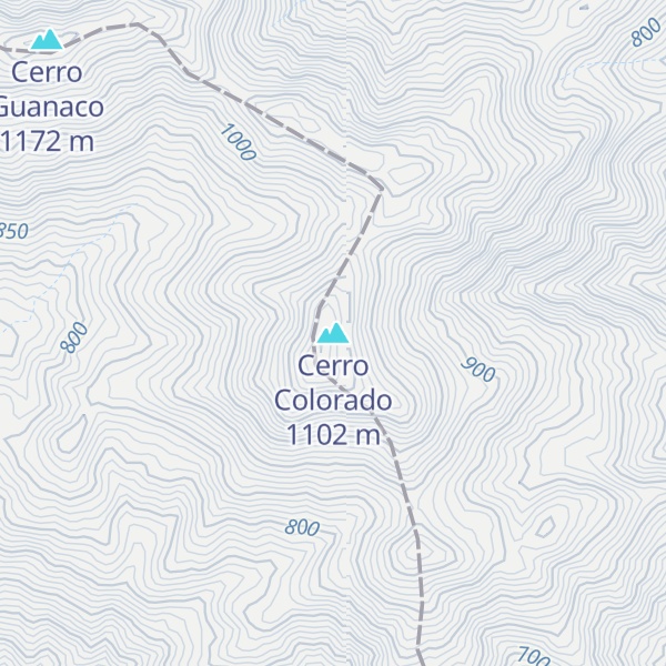 Map of Cerro Colorado