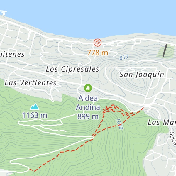 Map of Aldea Andina
