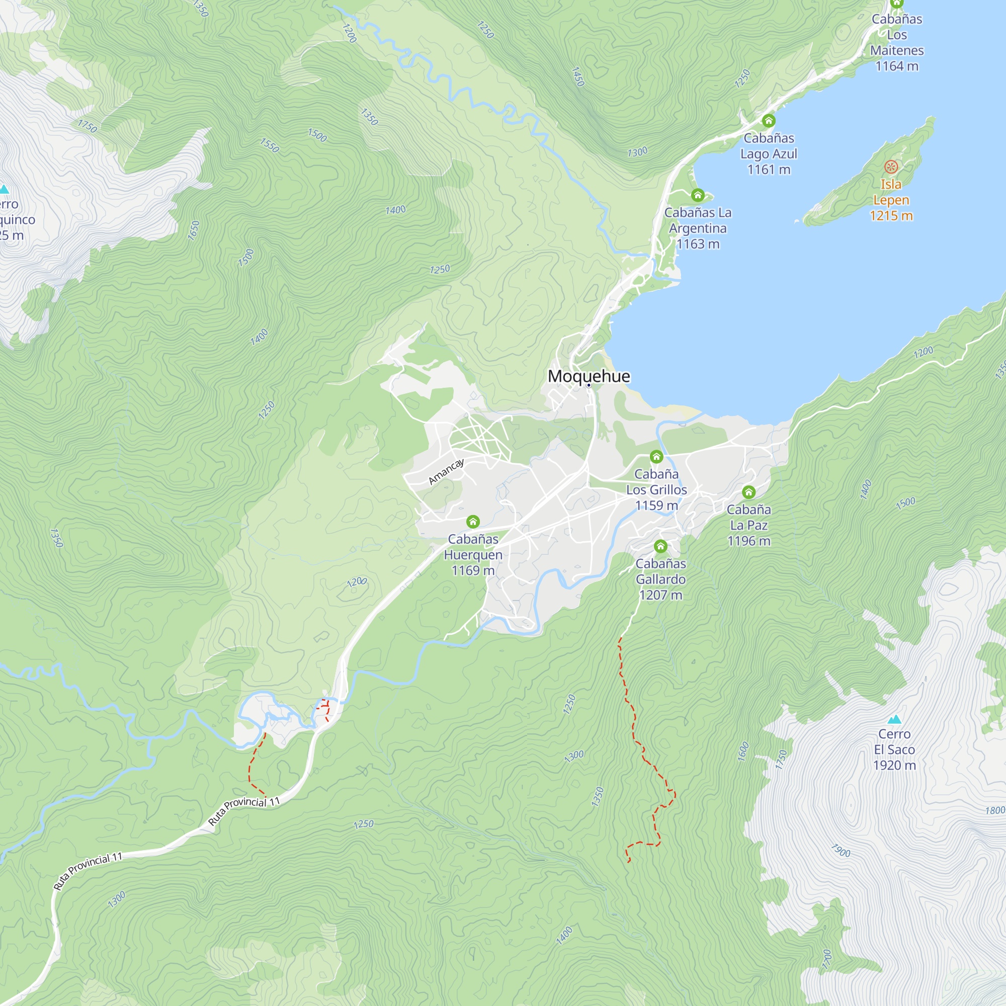 Cabañas Elim map