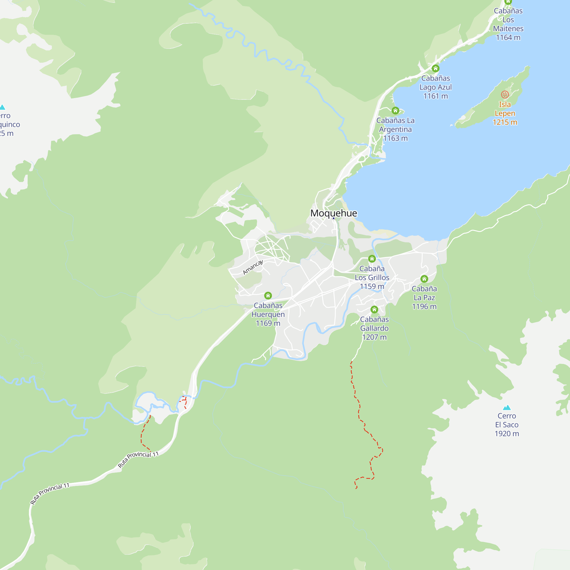Cabañas Elim map
