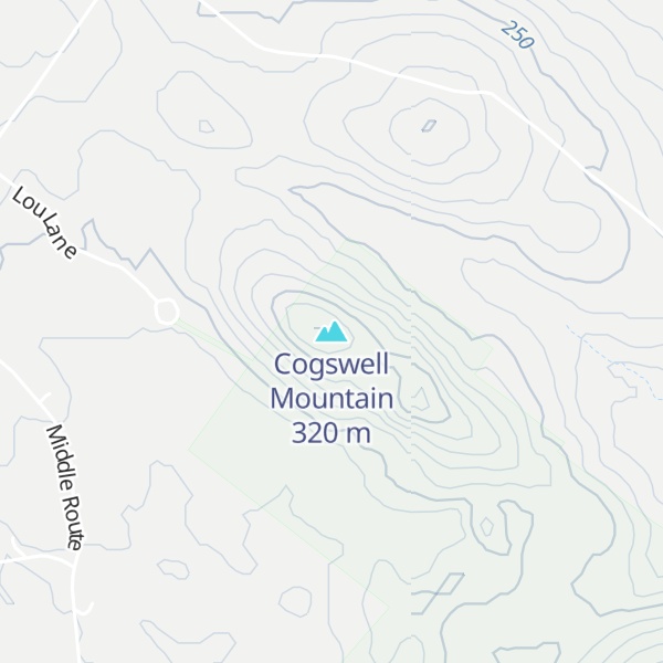 Map of Cogswell Mountain
