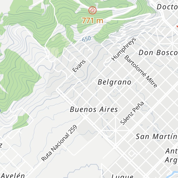 Map of Cabañas Bosque Andino
