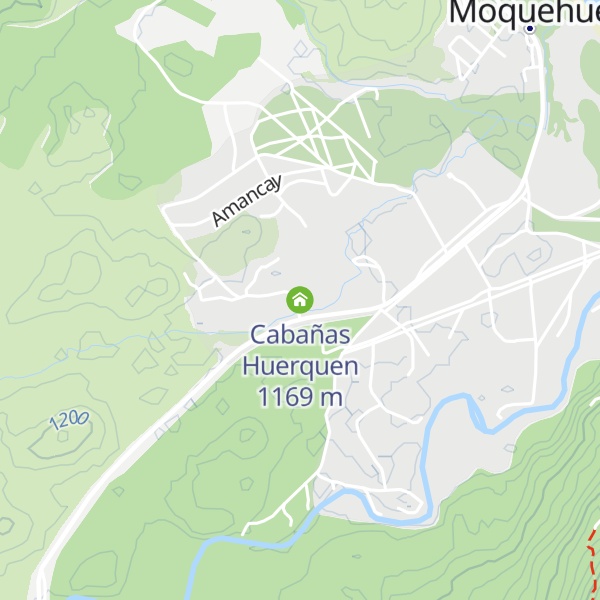 Map of Cabañas Huerquen