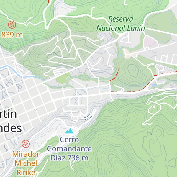 Map of Cabañas Aldea Misenet