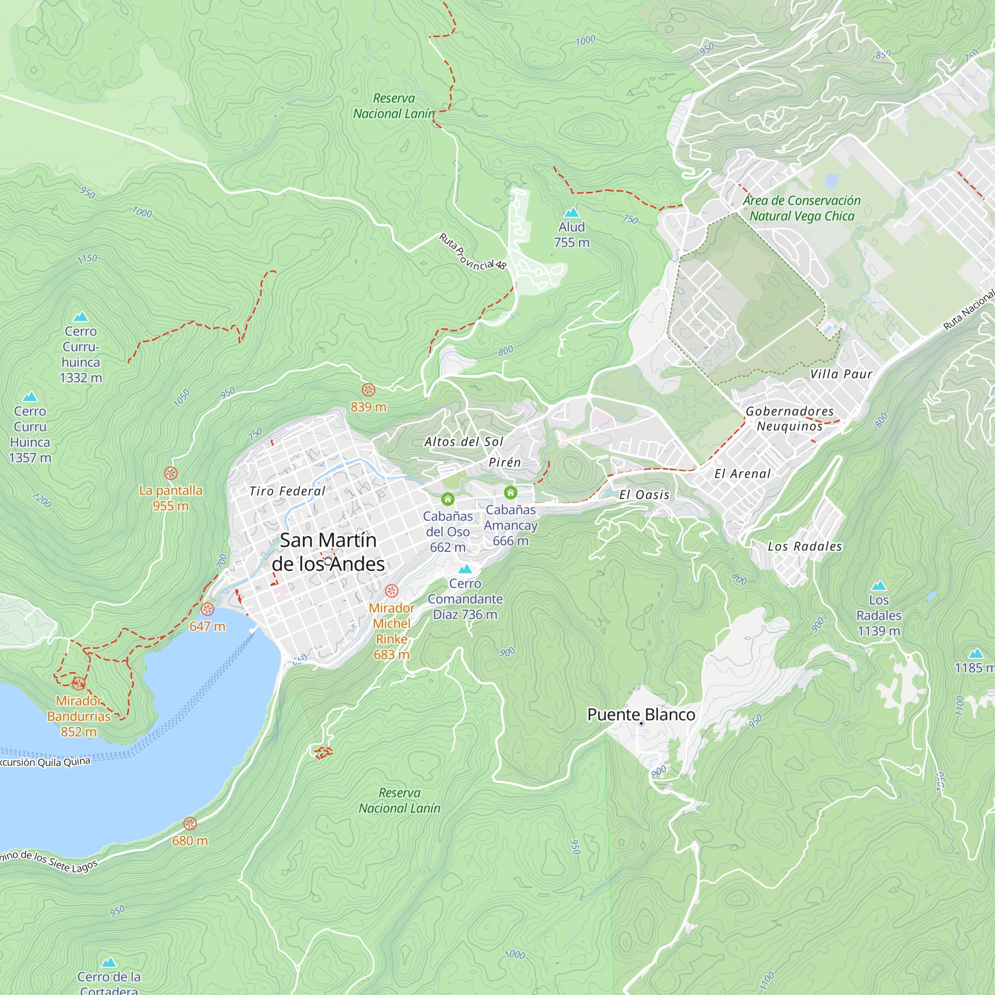 Cabañas Aldea Misenet map