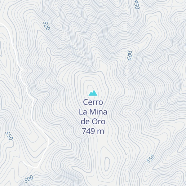 Map of Cerro La Mina de Oro