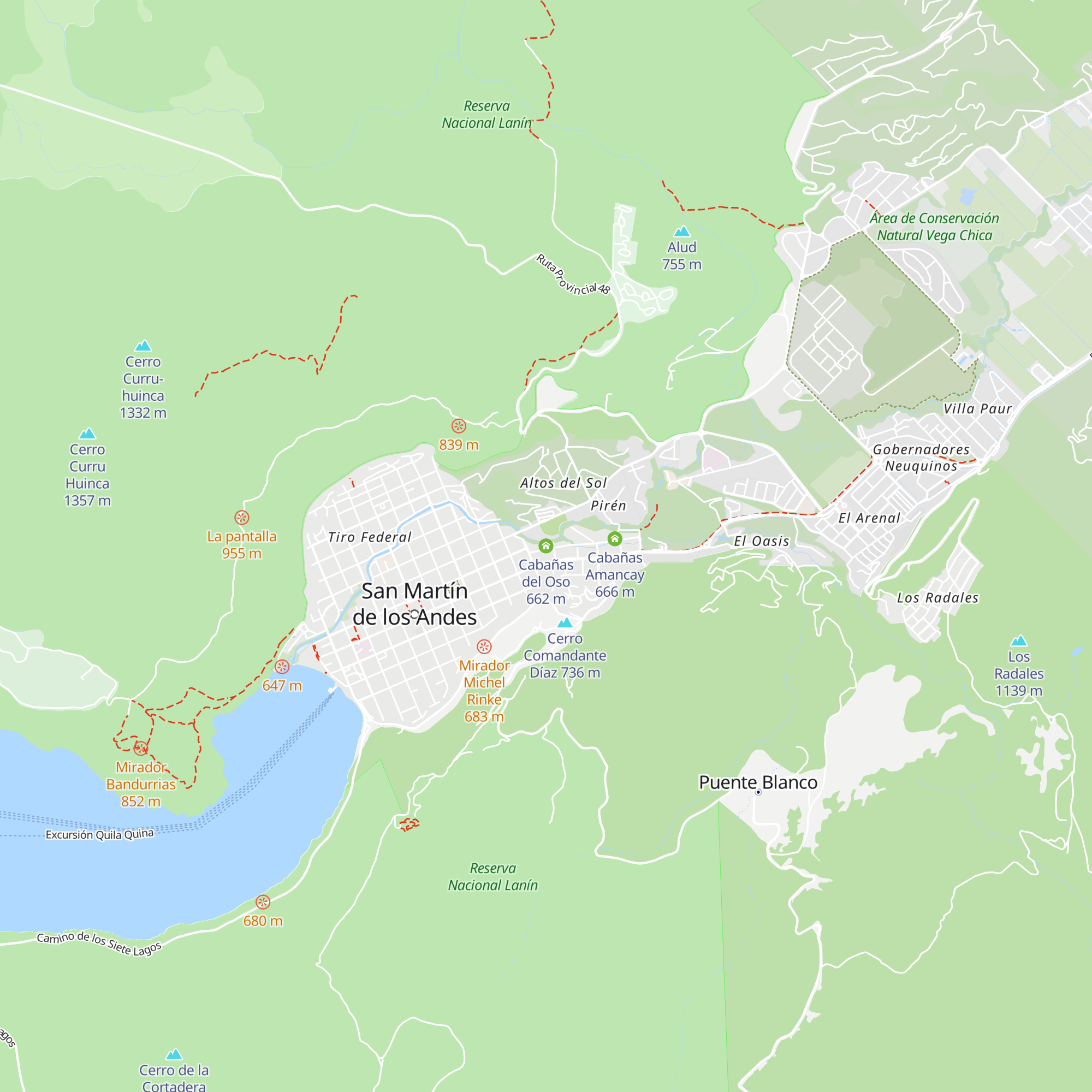 Cabañas del Oso map
