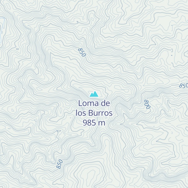 Map of Loma de los Burros
