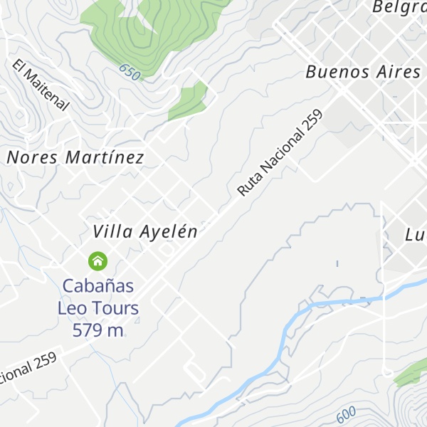 Map of Cabañas Ayelen