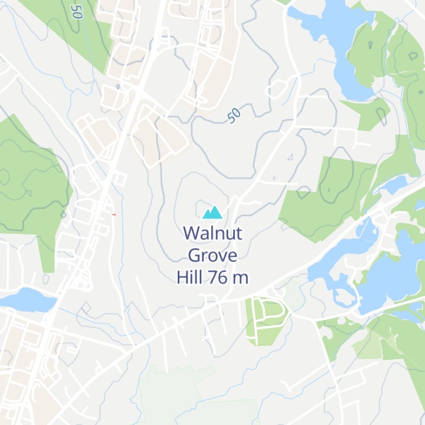 Map of Walnut Grove Hill