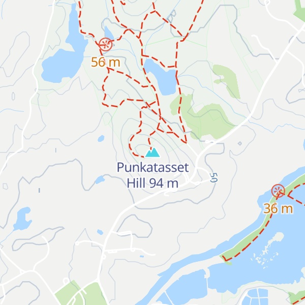 Map of Punkatasset Hill
