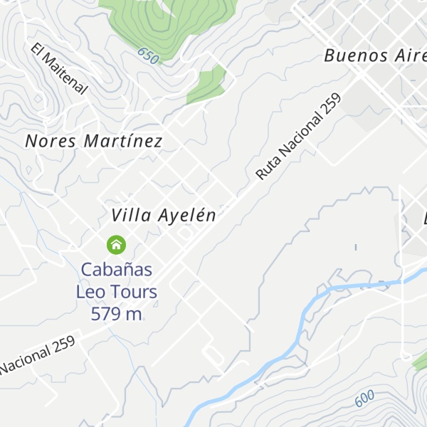 Map of Cabañas Kau Ken