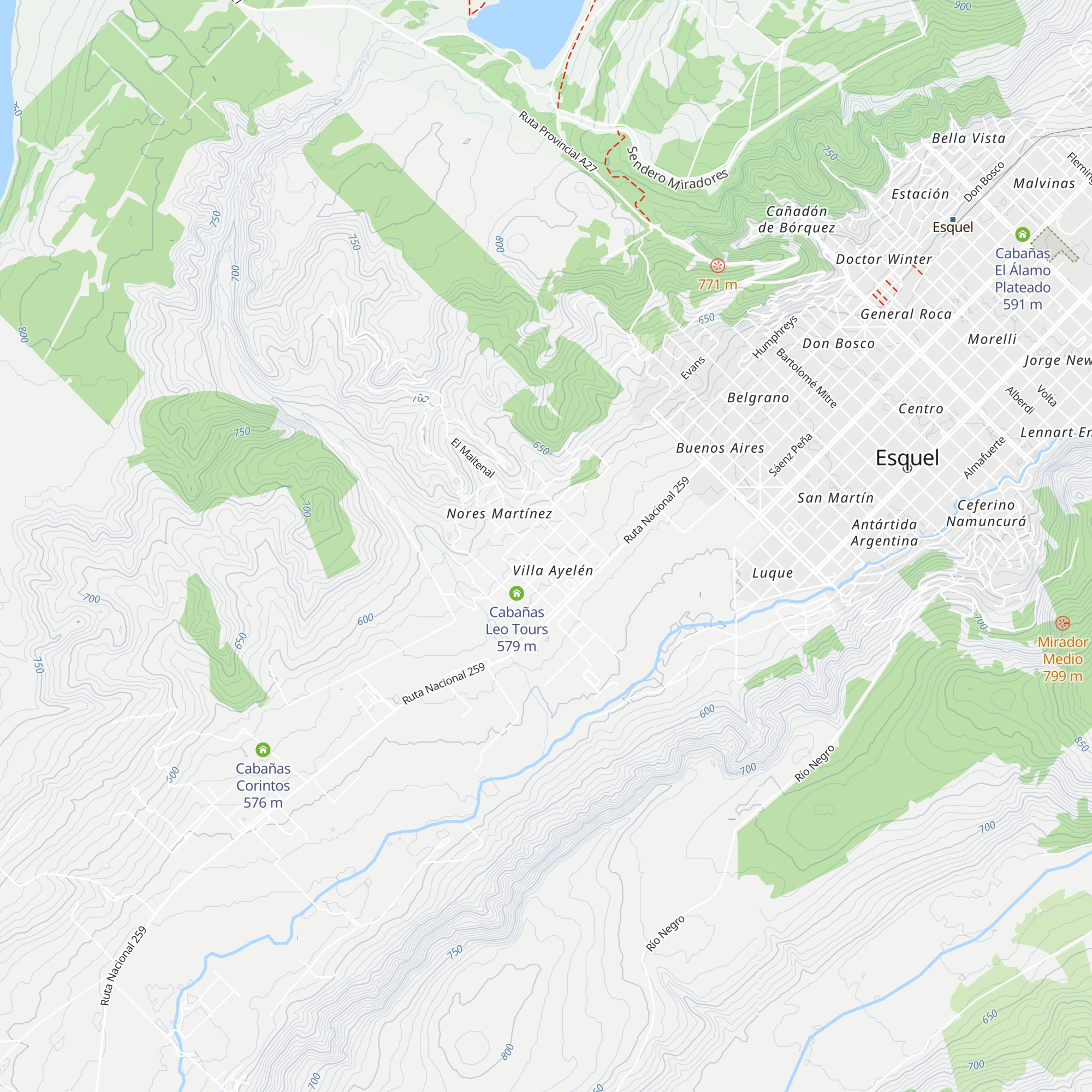 Cabañas Las Lumas map