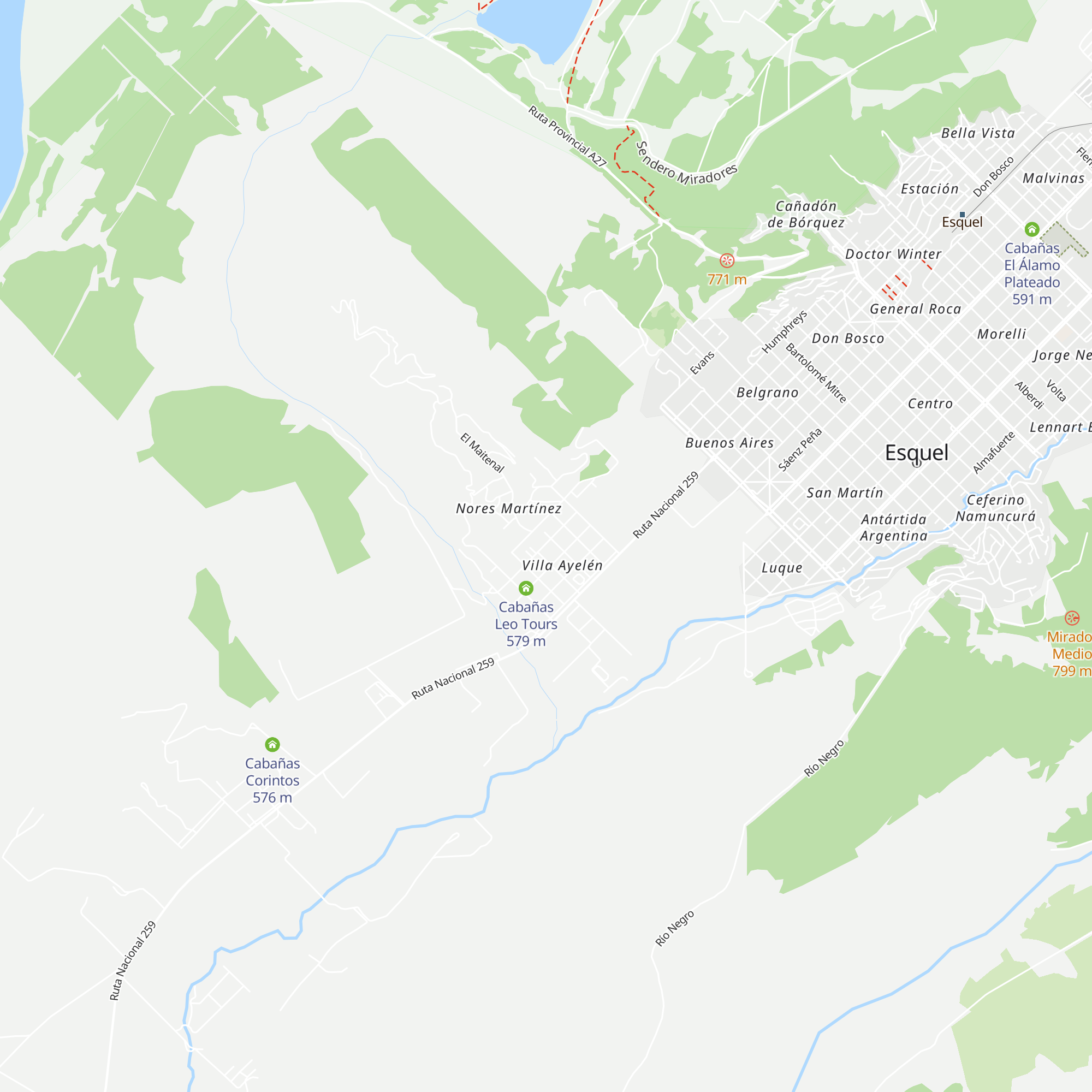 Cabañas Dulce Gringa map