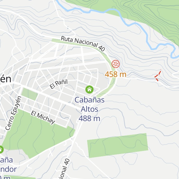 Map of Cabañas Altos