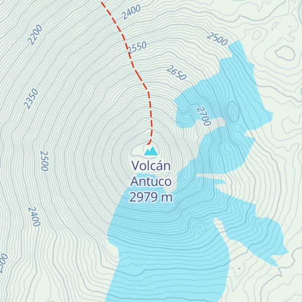 Map of Volcán Antuco