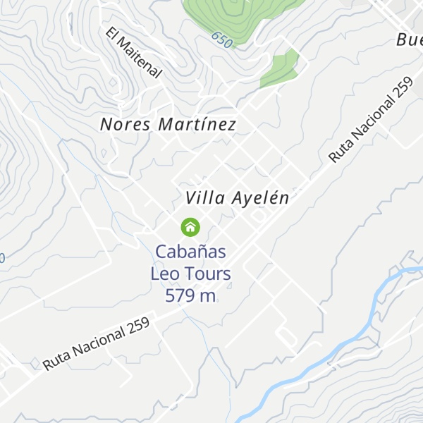 Map of Cabañas Aitué