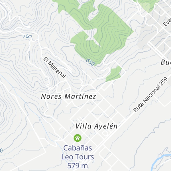 Map of Cabañas La Martina